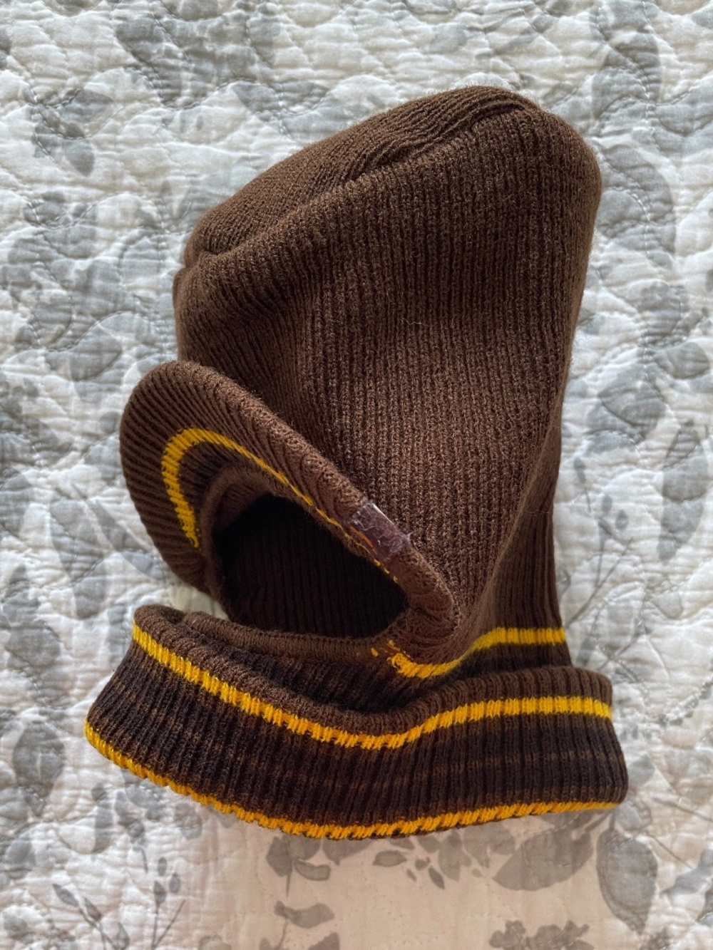 EUC Rare SPY Optic Women’s Vintage Y2K Ribbed Visored Balaclava in Brown/Yellow - Picture 4 of 6